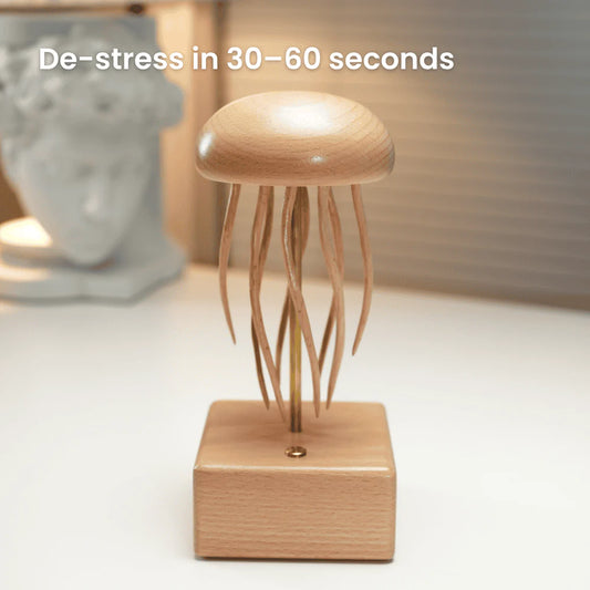 MarinerMotion™ Handcrafted Wooden Jellyfish